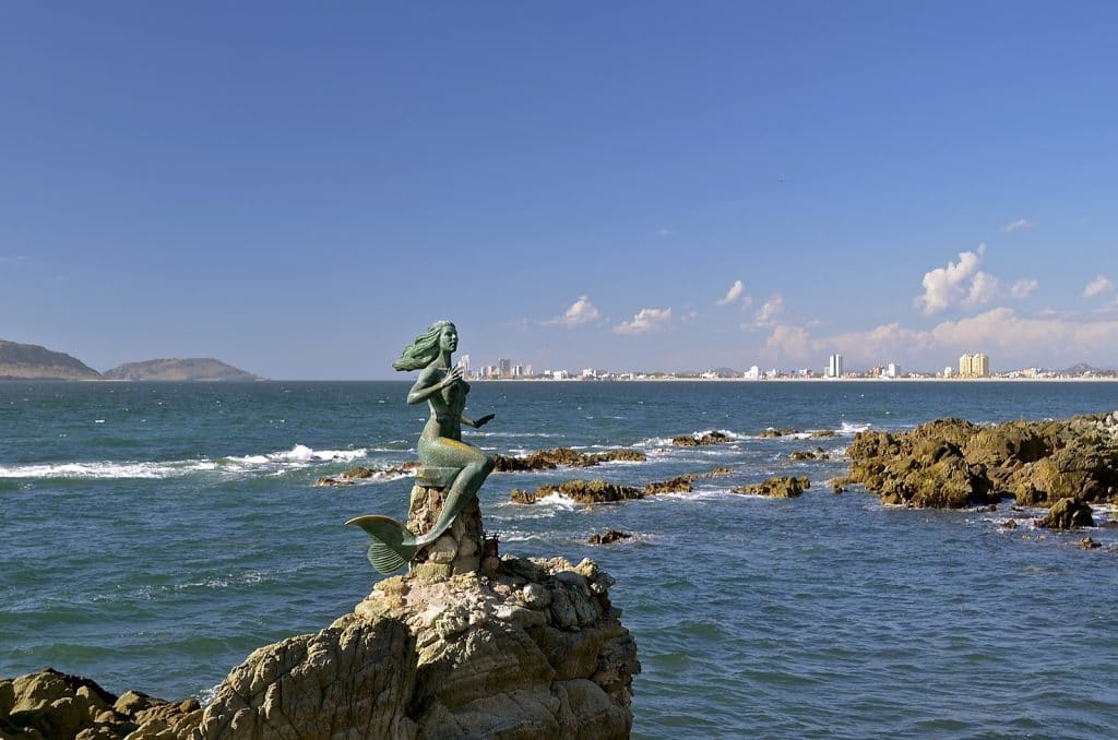 Mermaid statue off the coast of Mazalton